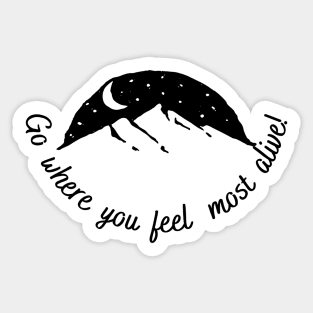 Night sky gazing Sticker